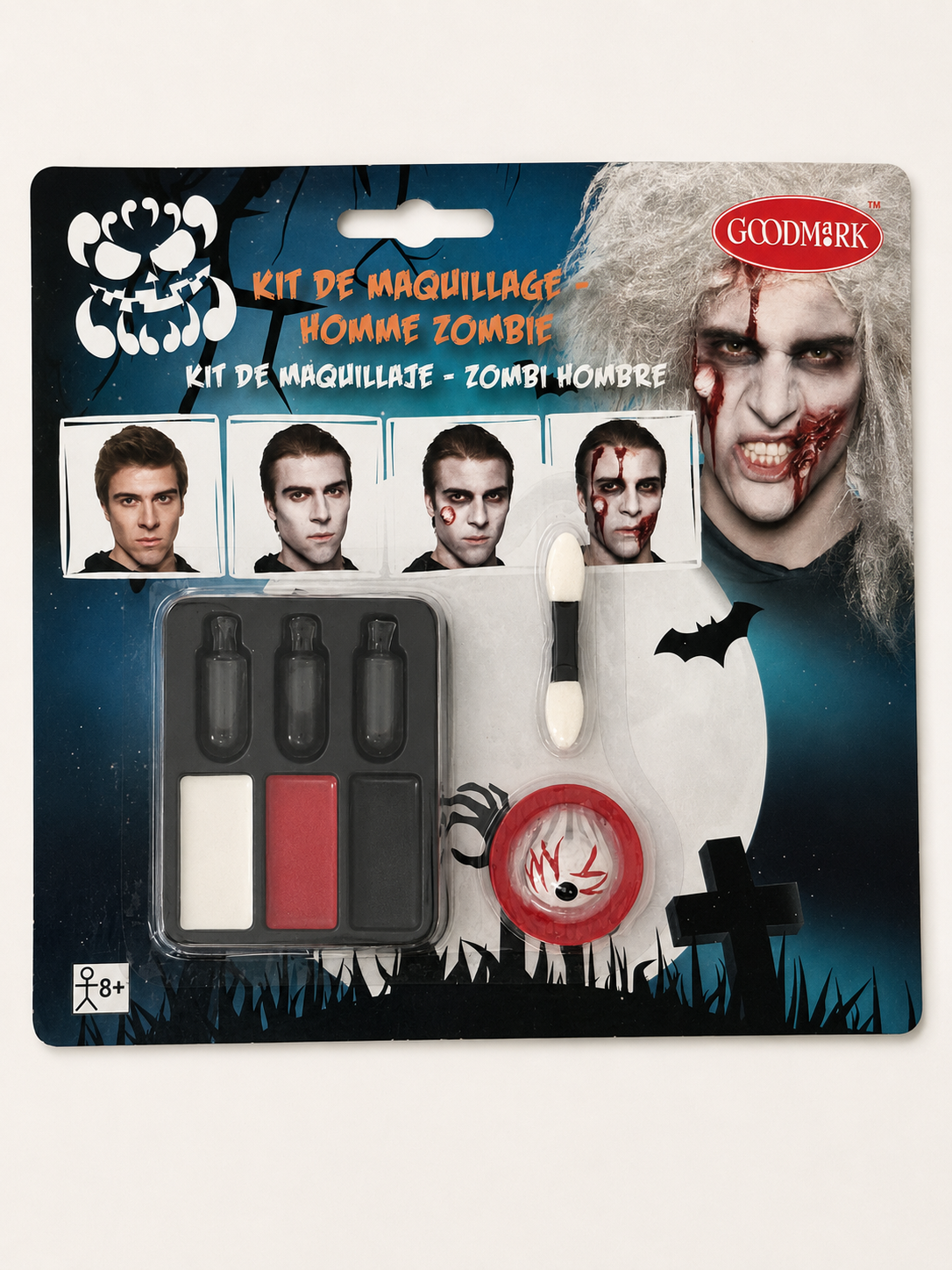 Kit de maquillage Halloween – Homme Zombie Goodmark