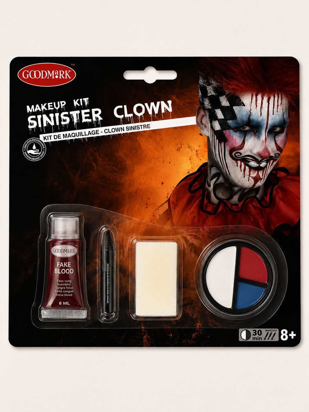 Kit de maquillage Halloween – Clown Sinistre Goodmark