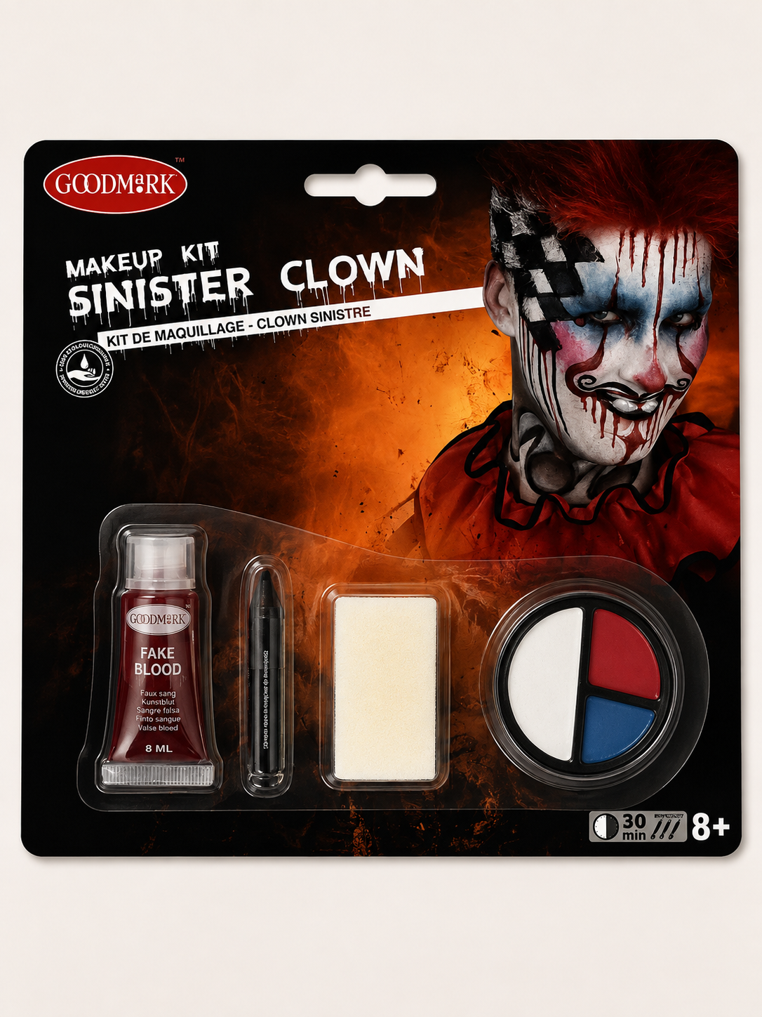 Kit de maquillage Halloween – Clown Sinistre Goodmark