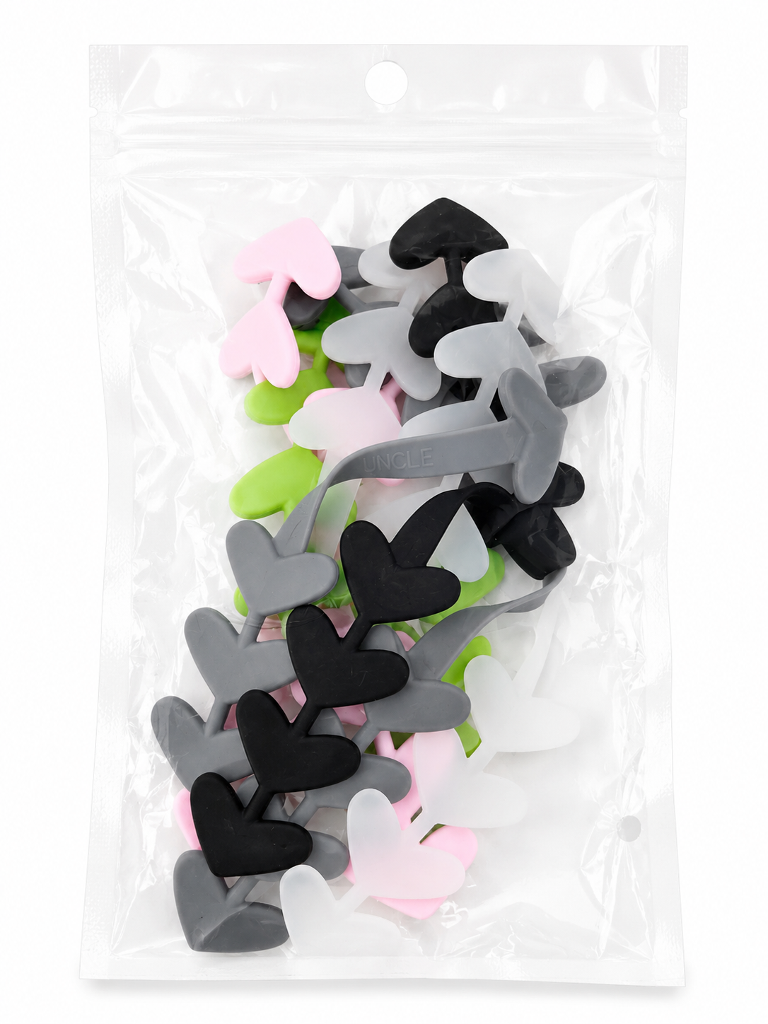 Lot de 8 extenseurs de sangle en silicone – Forme cœur – Plusieurs coloris