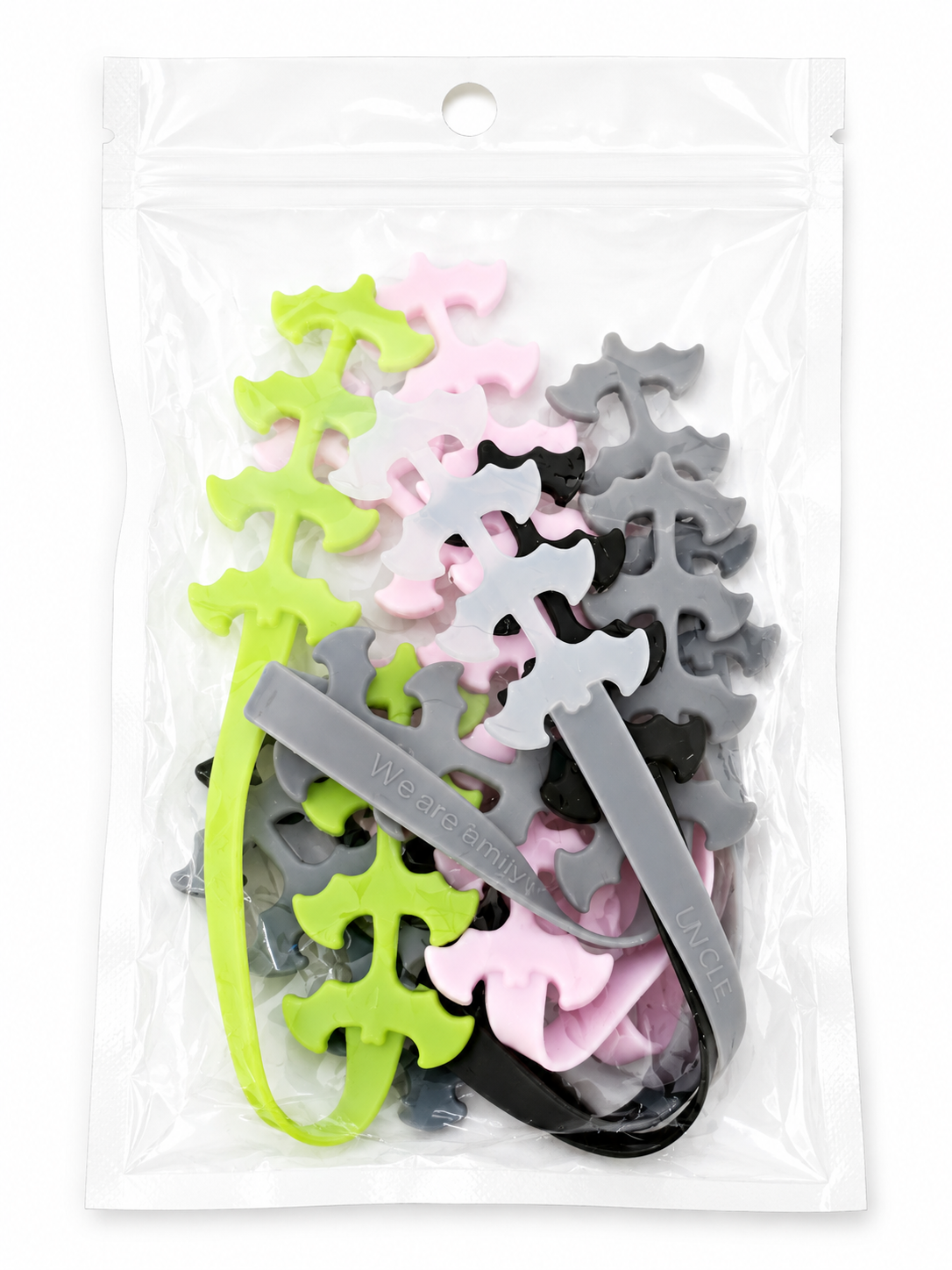 Lot de 8 extenseurs de sangle en silicone – Forme flèche