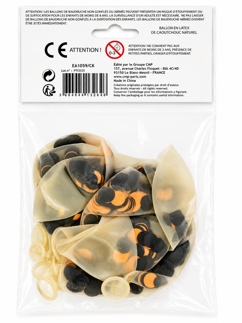 Ballons à Confettis Halloween – Lot de 10