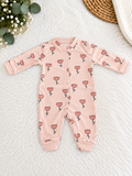 Pyjama Bébé Fille Rose Poudré à Fleurs – 100 % Coton – Necix's Baby & Kids – 0 à 9 Mois