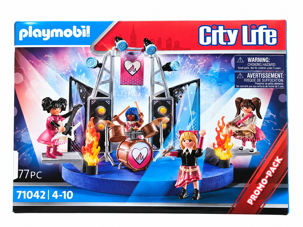 PLAYMOBIL City Life 71042 – Groupe de musique / Concert – 77 pièces