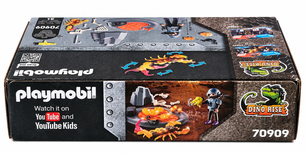 PLAYMOBIL Dino Rise 70909 – Starter Pack Kaidan & Scorpion de feu – 31 pièces – Dès 5 ans