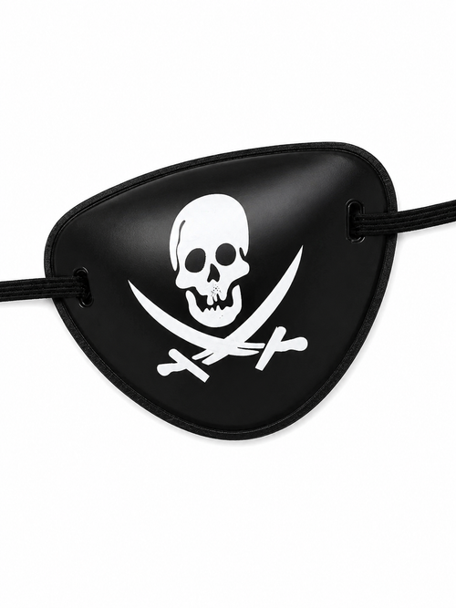 Cache-Œil Pirate avec Tête de Mort