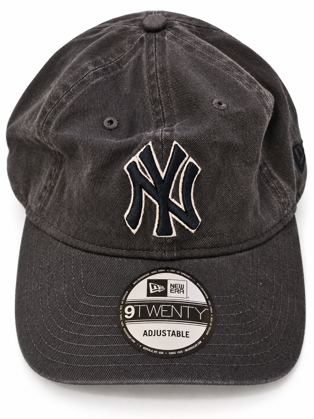 Casquette New Era 9TWENTY New York Yankees – Noire délavée – 100 % coton