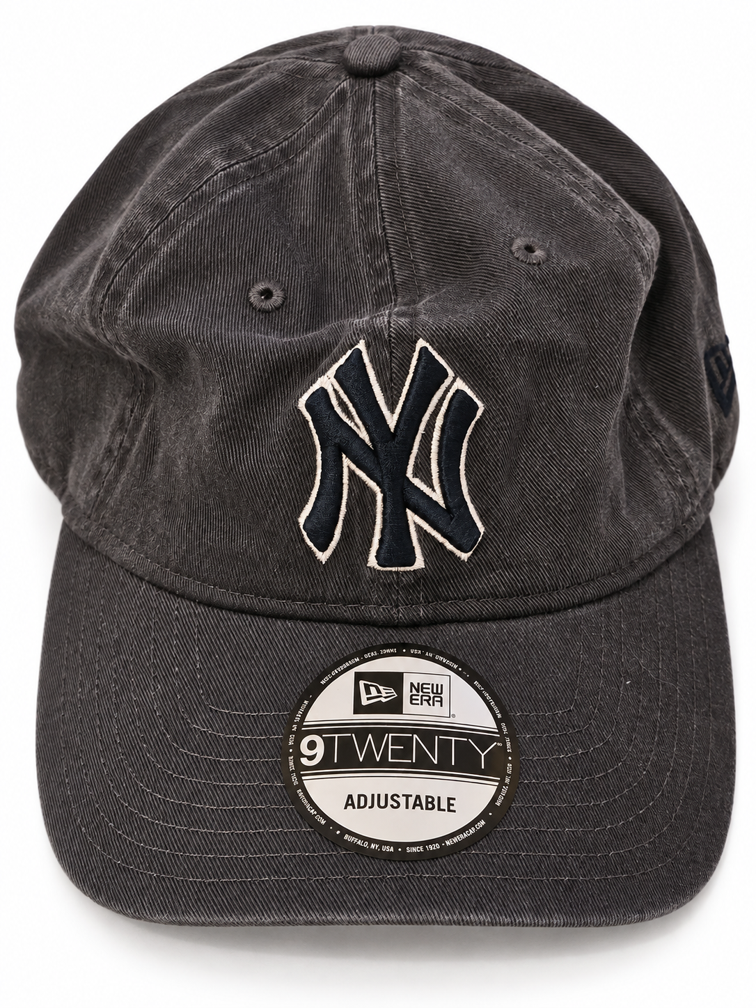 Casquette New Era 9TWENTY New York Yankees – Noire délavée – 100 % coton