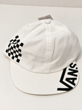 Casquette Vans Distort Jockey – Blanche & noire – Taille unique réglable
