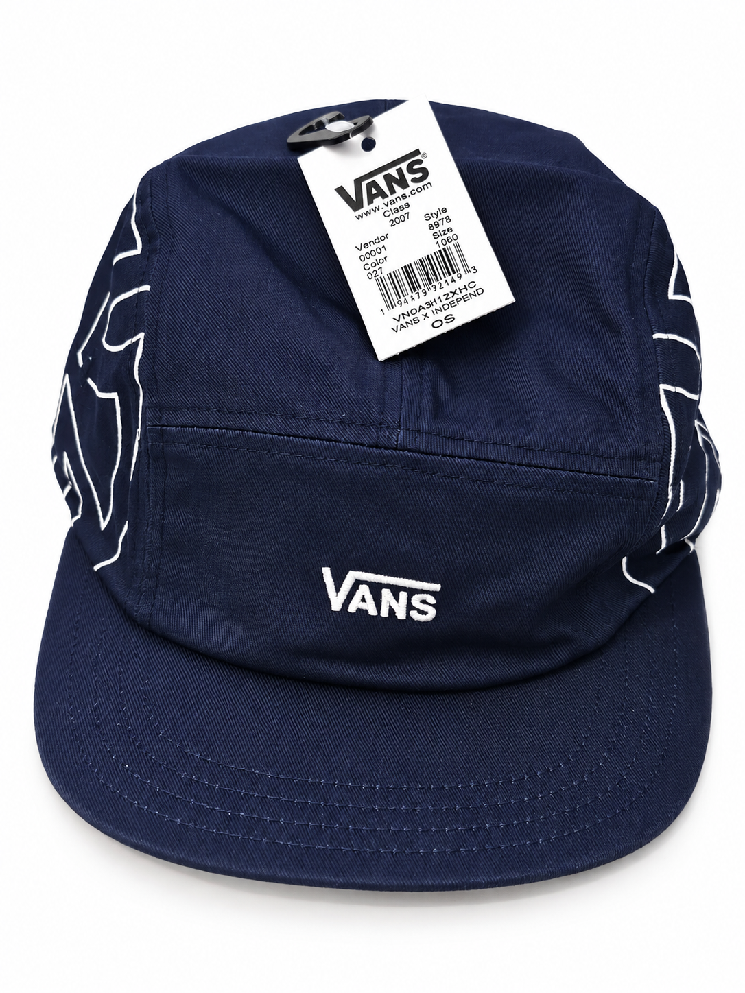 Casquette Vans x Independent – Bleu marine & blanc – Taille unique réglable