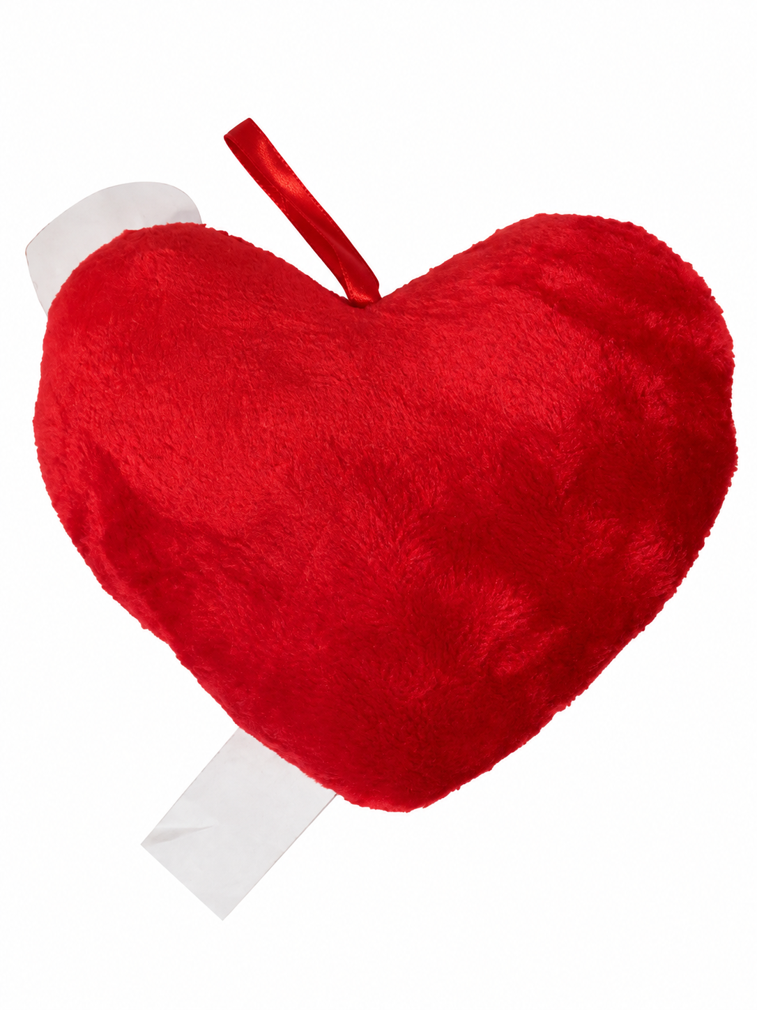 Cœur en peluche rouge « I Love You » – 14,5 × 13 cm