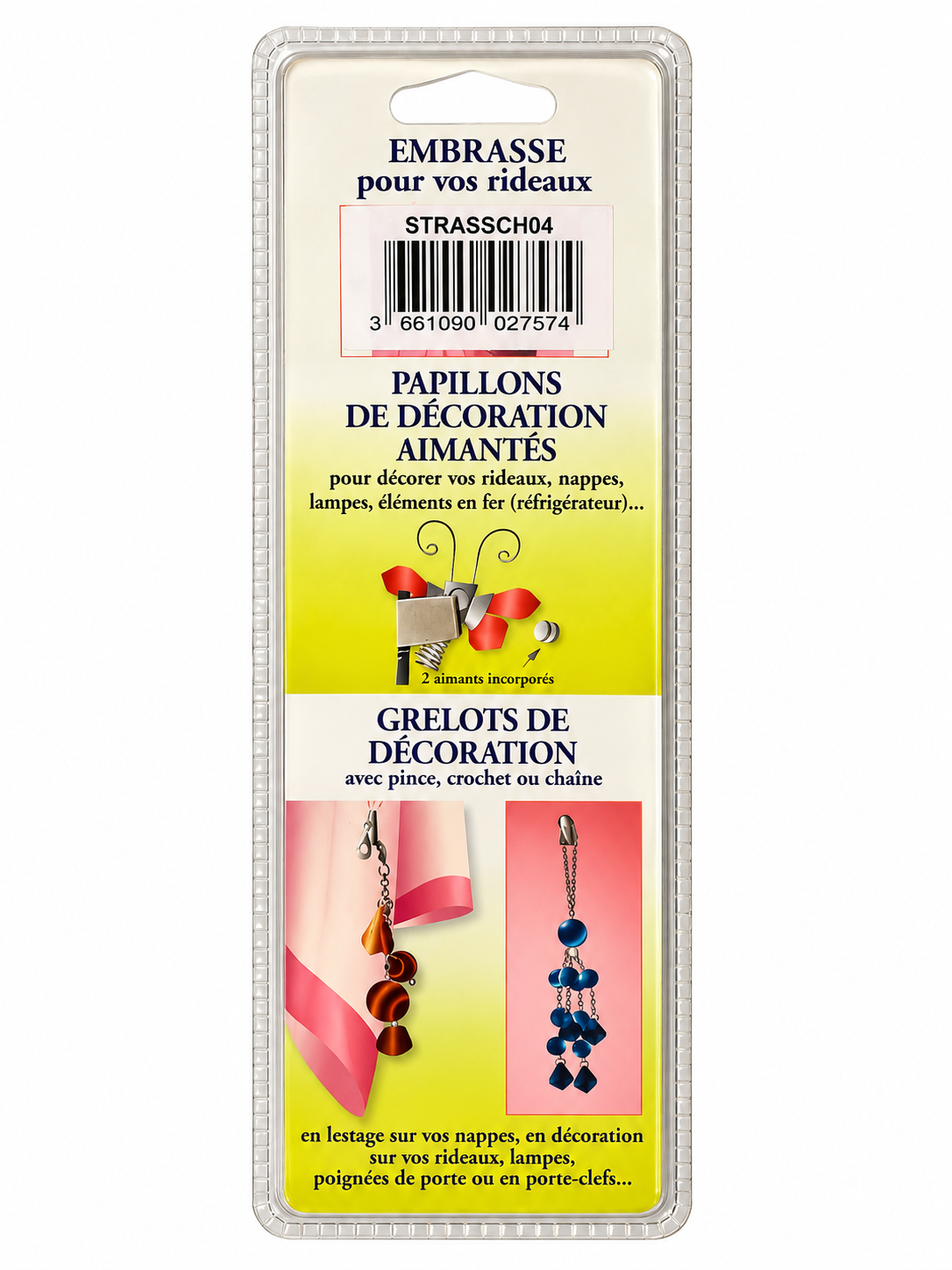 Embrasses / grelots décoratifs pour rideaux – Lot de 2 – Noir, bordeaux et ambre