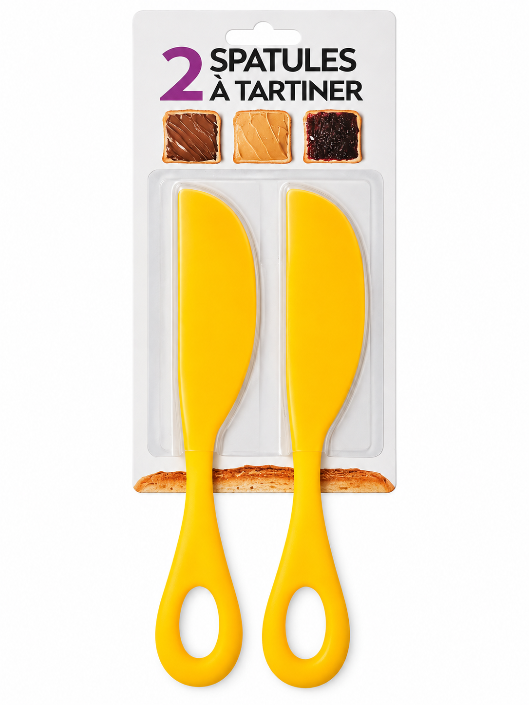 Lot de 2 spatules à tartiner YELO – Jaune