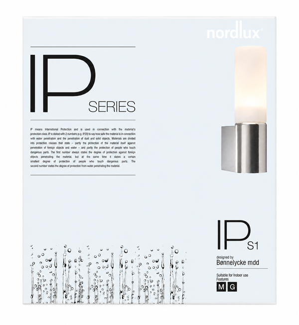 Applique murale NORDLUX IP S1 – Chrome – IP44 – E27