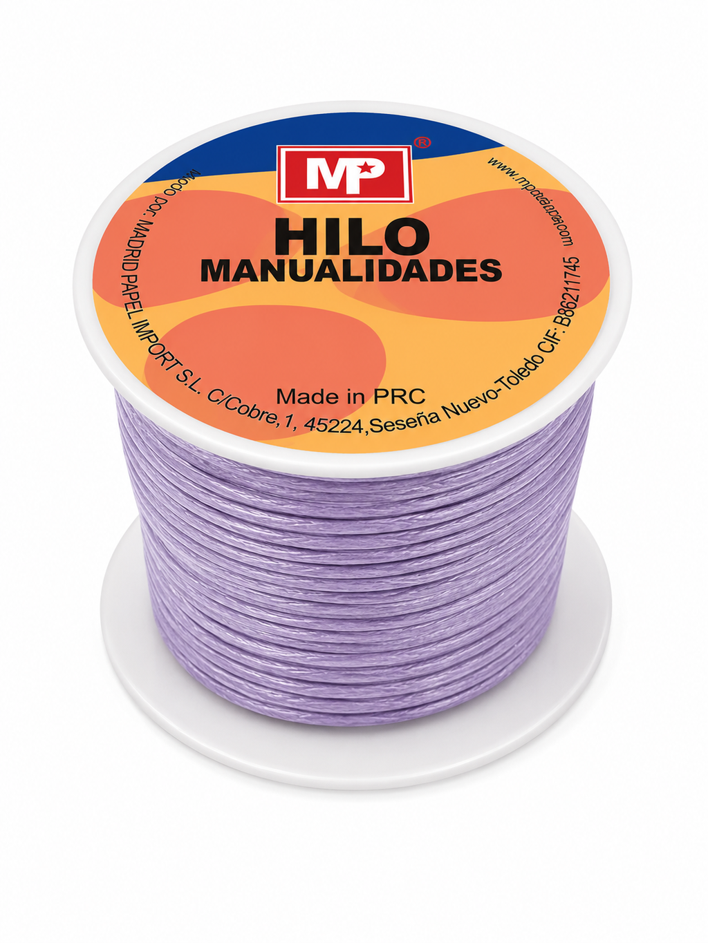 Bobine de ficelle tressée violet clair