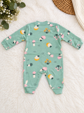Pyjama Bébé Vert Menthe à Motifs Champignons – 100 % Coton – Necix's Baby & Kids – 0 à 9 Mois
