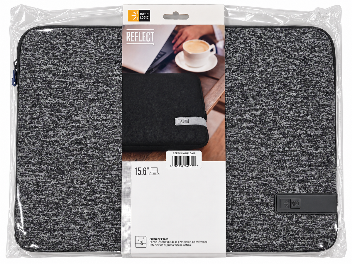 Housse pour ordinateur portable Case Logic Reflect – 15,6" – Gris chiné
