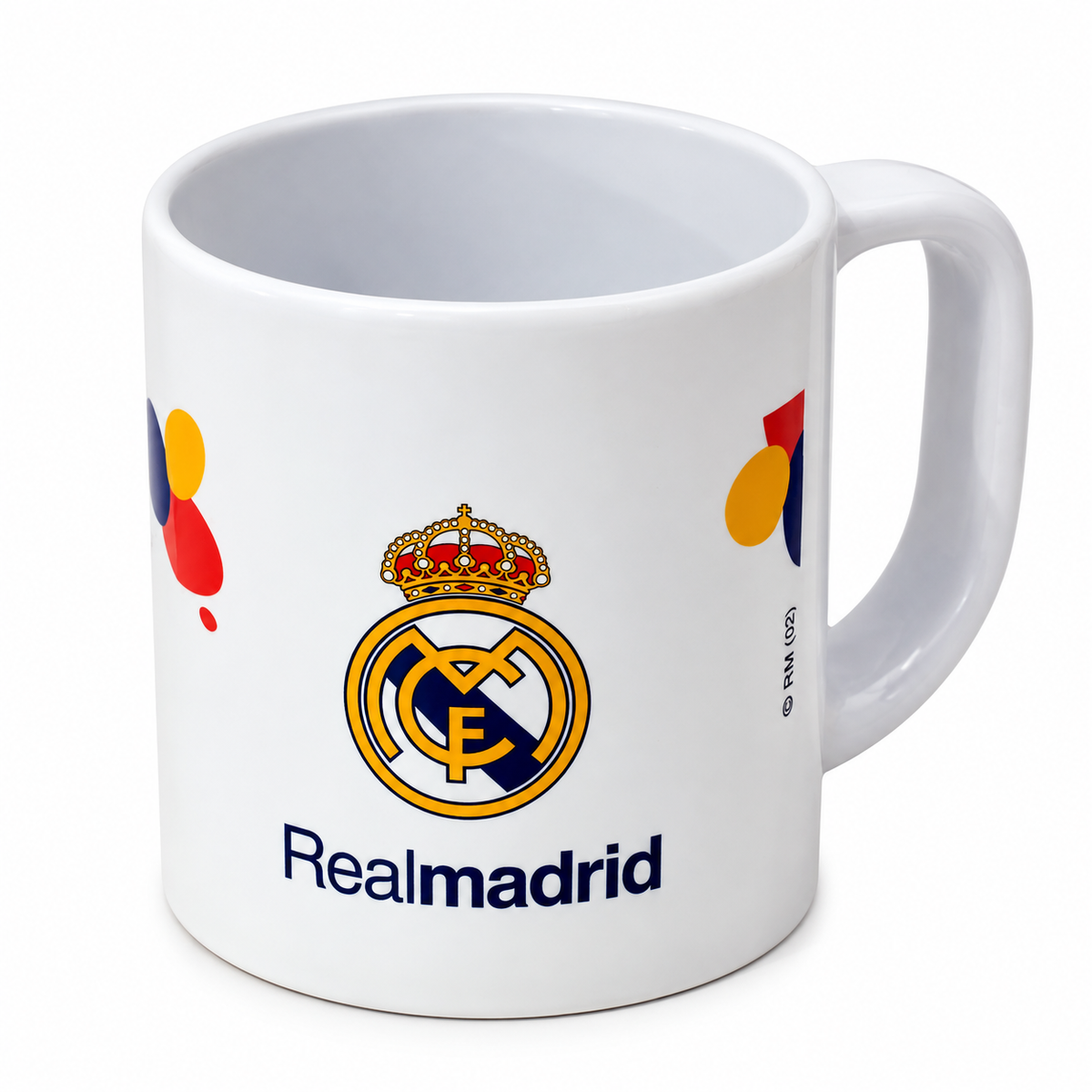 Mug Real Madrid – Plastique dur – Blanc avec logo du club