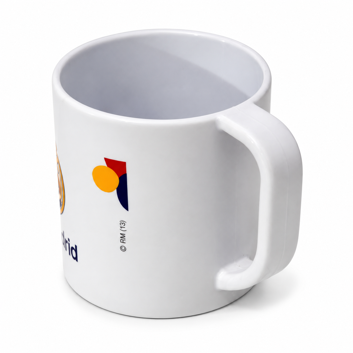 Mug Real Madrid – Plastique dur – Blanc avec logo du club