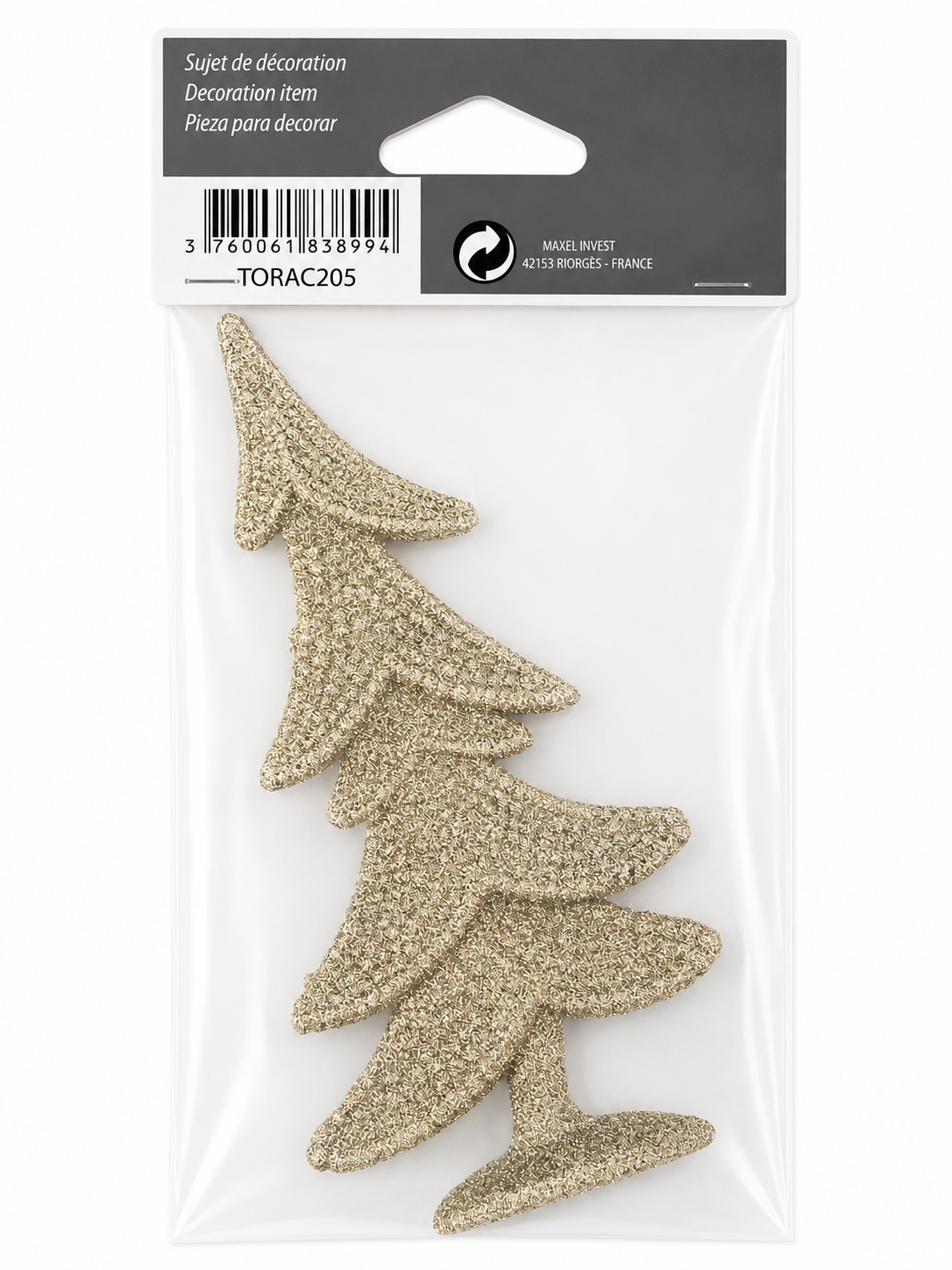 WEIHNACHTSBAUMDEKORATION WEISS GLITTER