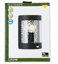 Applique murale extérieure BRILLIANT LISON – Détecteur de mouvement – E27 – IP44 – Noir