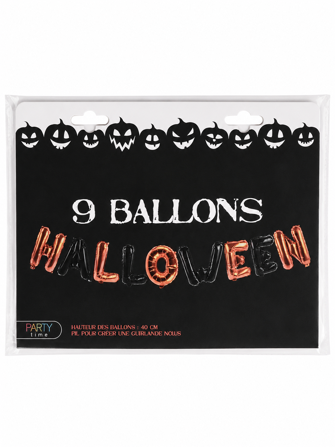 Kit de 9 ballons lettres « HALLOWEEN »