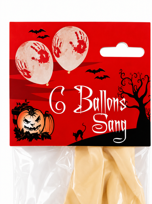 Ballons Halloween Effet Sang – Lot de 8