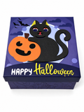 Boîte décorative Halloween « Happy Halloween » – Chat noir & citrouille