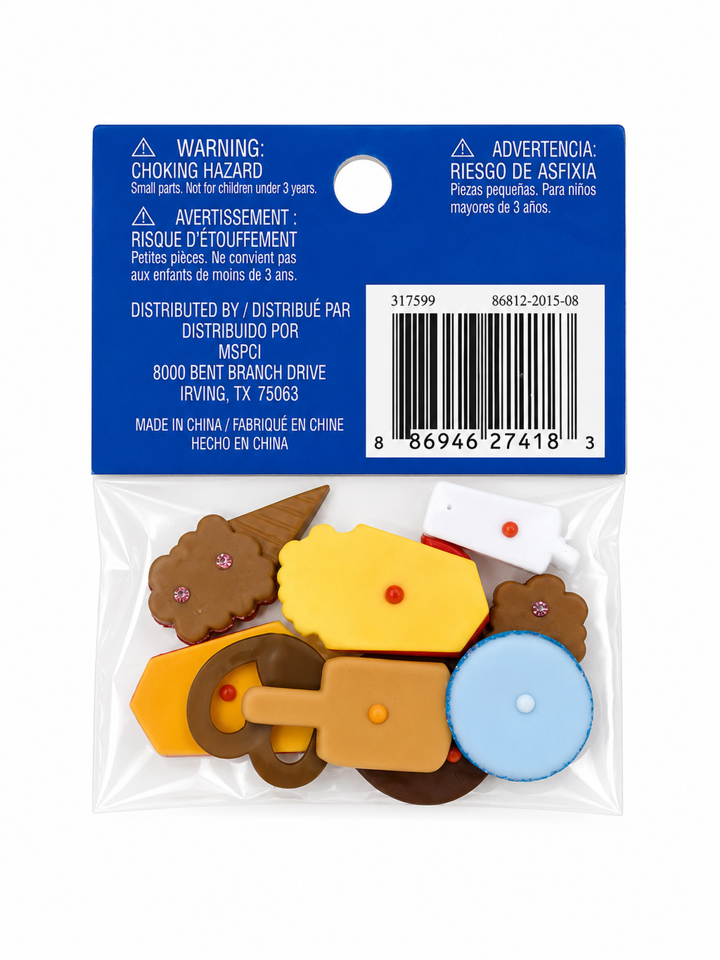 Lot de 10 boutons décoratifs fantaisie – Thème Gourmand