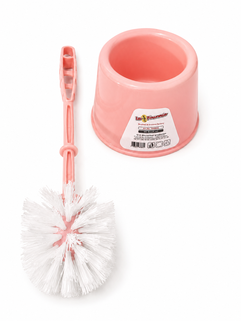 Brosse WC avec support – Bleu ou rose