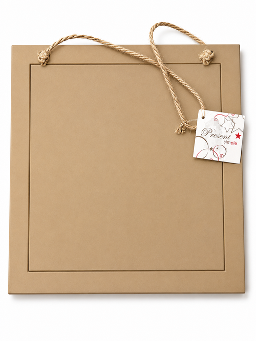 Tafel Schiefer Holz Stoff Weihnachtsmann