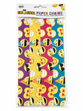 Kit de 40 chaînes en papier Emoji – Décoration de fête