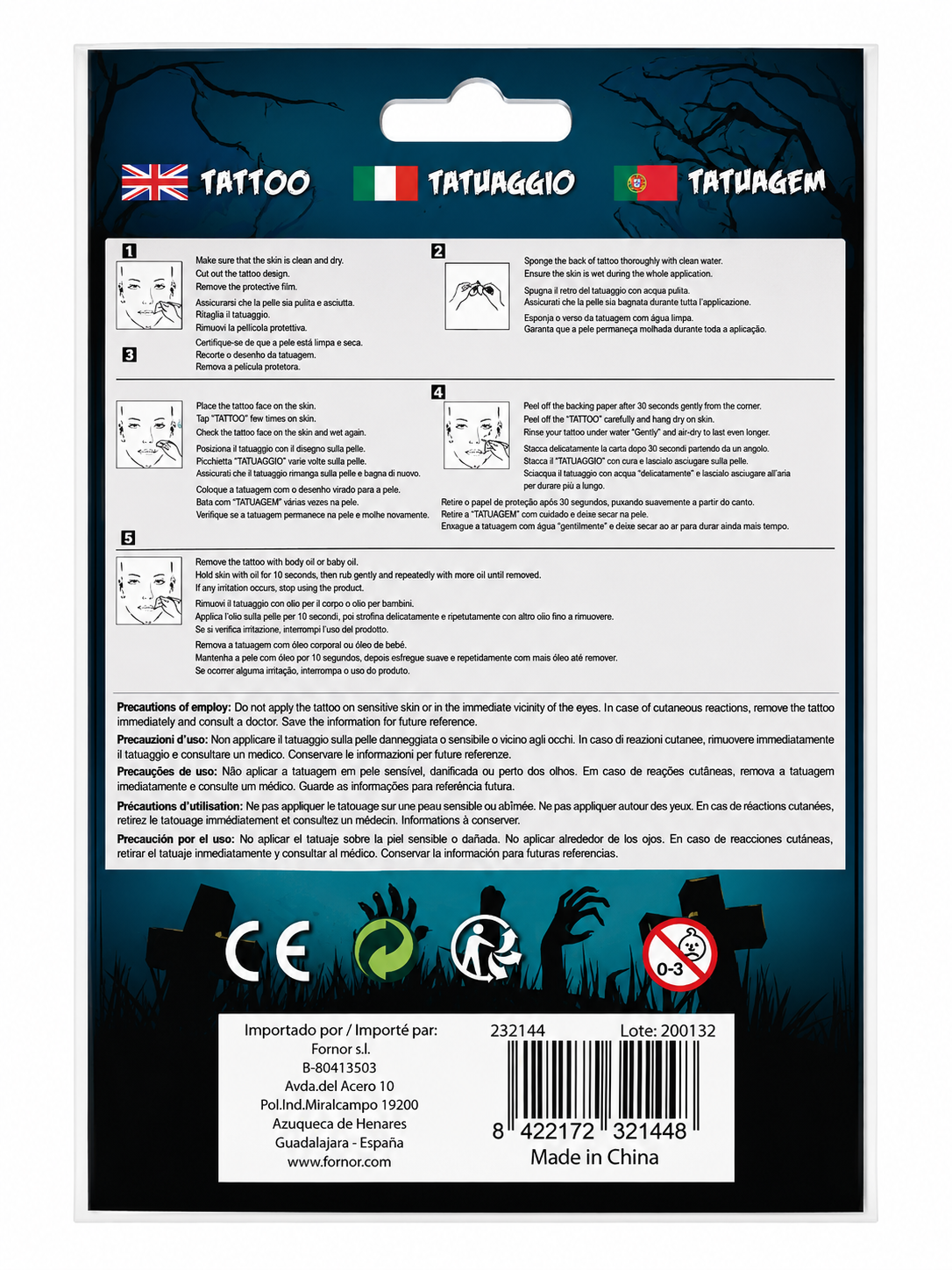 Tatouages temporaires Halloween – Effets blessures sanglantes
