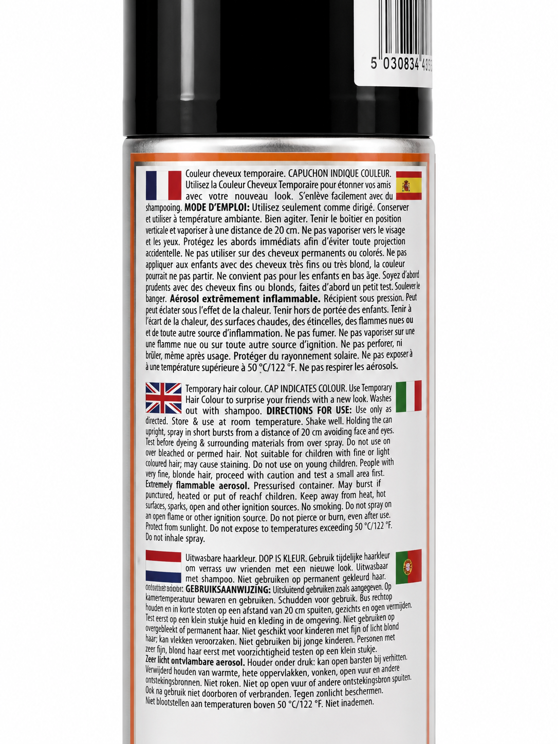 Spray couleur temporaire pour cheveux orange GOODMARK – 125 ml