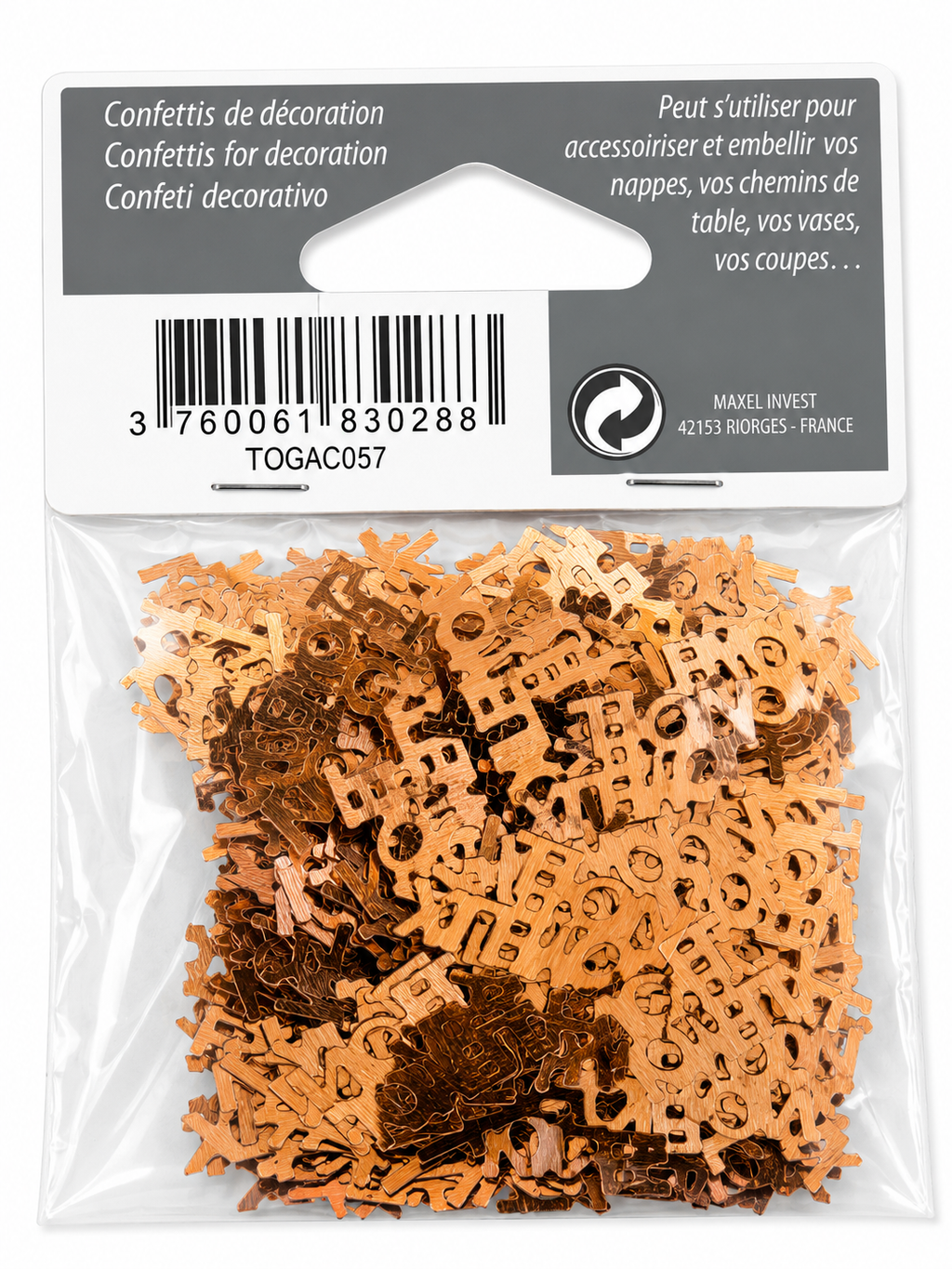 KUPFERFARBIGER DEKO-KONFETTI