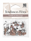 Confettis de table ronds argentés