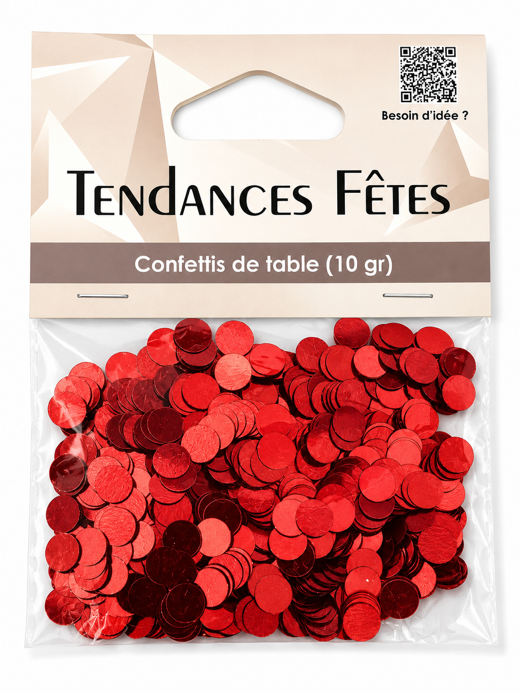 TISCHKONFETTI 10 GR RUND ROT