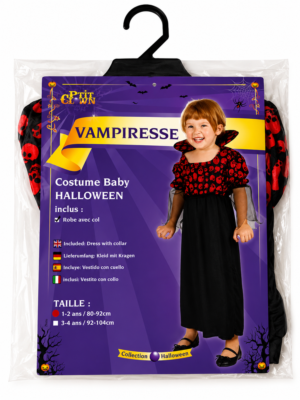 Costume de Vampiresse Halloween pour bébé