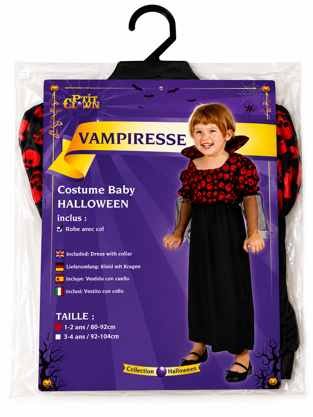 Costume de Vampiresse Halloween pour bébé