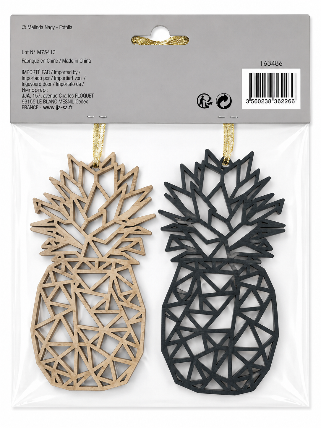 SCHWARZE/GOLDENE ANANAS ALS WEIHNACHTSBAUMSCHMUCK