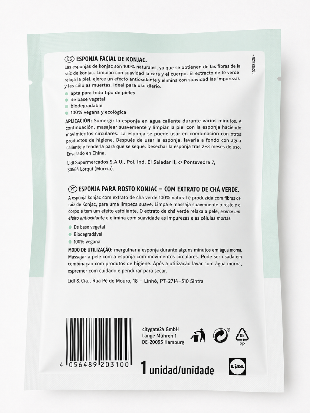 Éponge faciale en Konjac au thé vert – Cien
