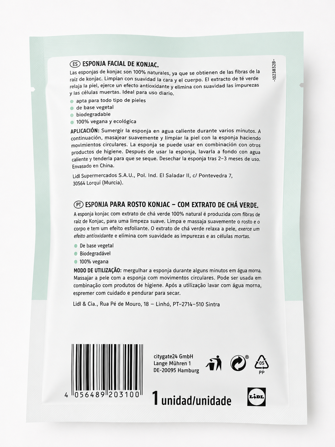 Éponge faciale en Konjac au thé vert – Cien