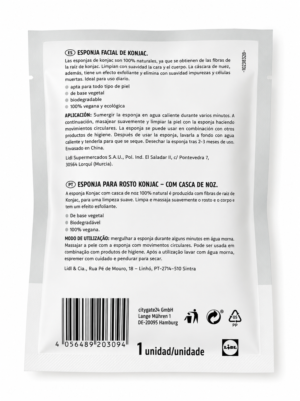 Éponge faciale en Konjac à la coque de noix – Cien