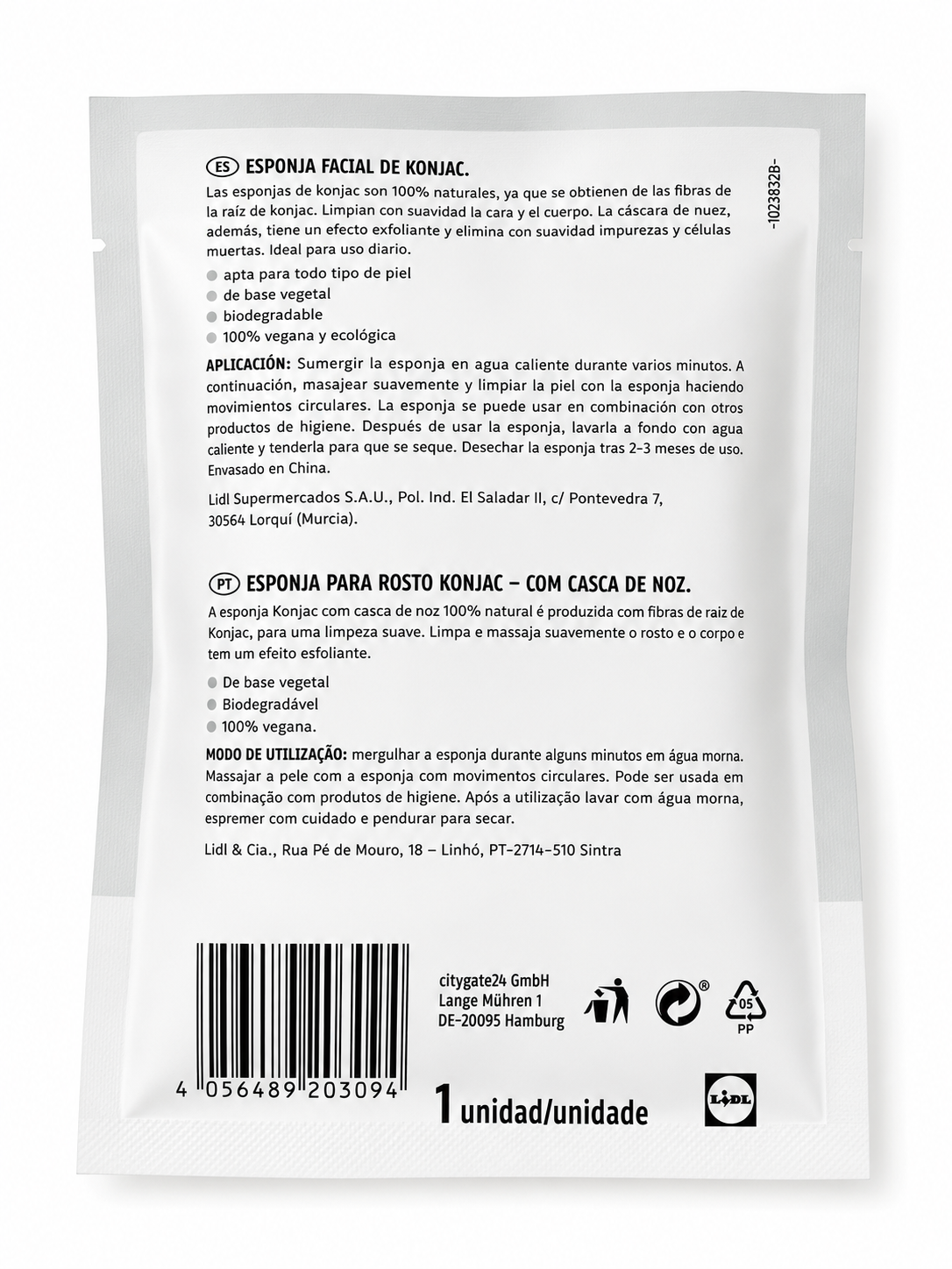 Éponge faciale en Konjac à la coque de noix – Cien