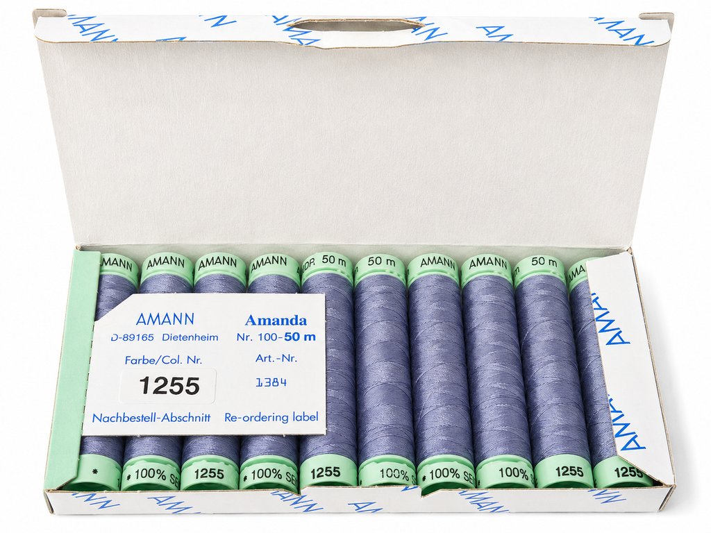 10 Bobines de fil à coudre 100 % soie AMANN Amanda – 50 m – Tons violets
