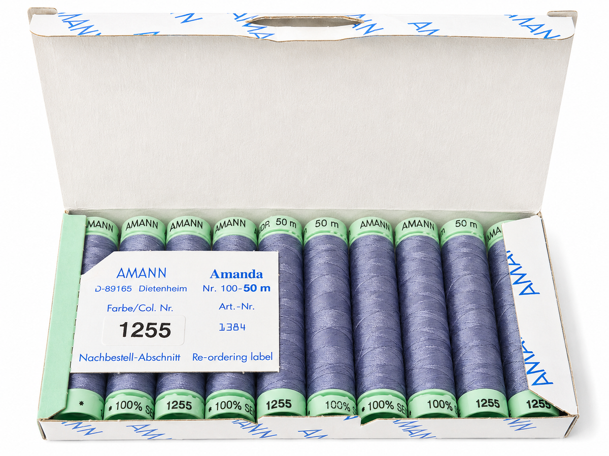 10 Bobines de fil à coudre 100 % soie AMANN Amanda – 50 m – Tons violets