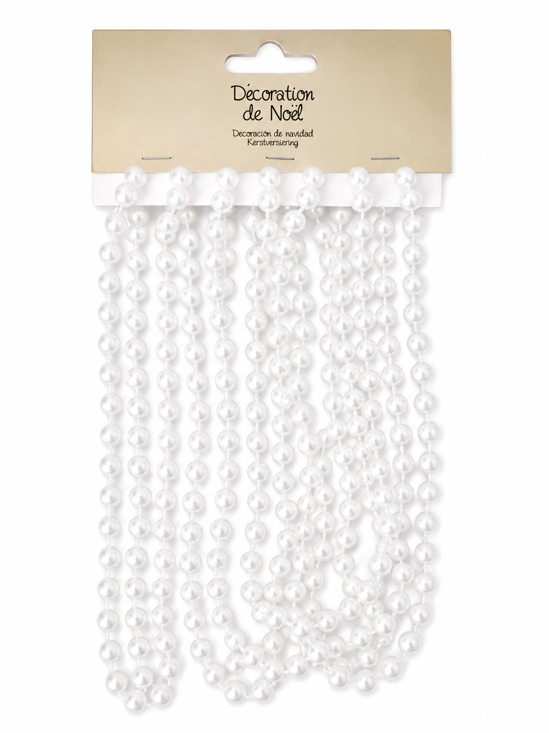 Guirlande de perles décoratives de Noël – Rouge, argenté ou blanc