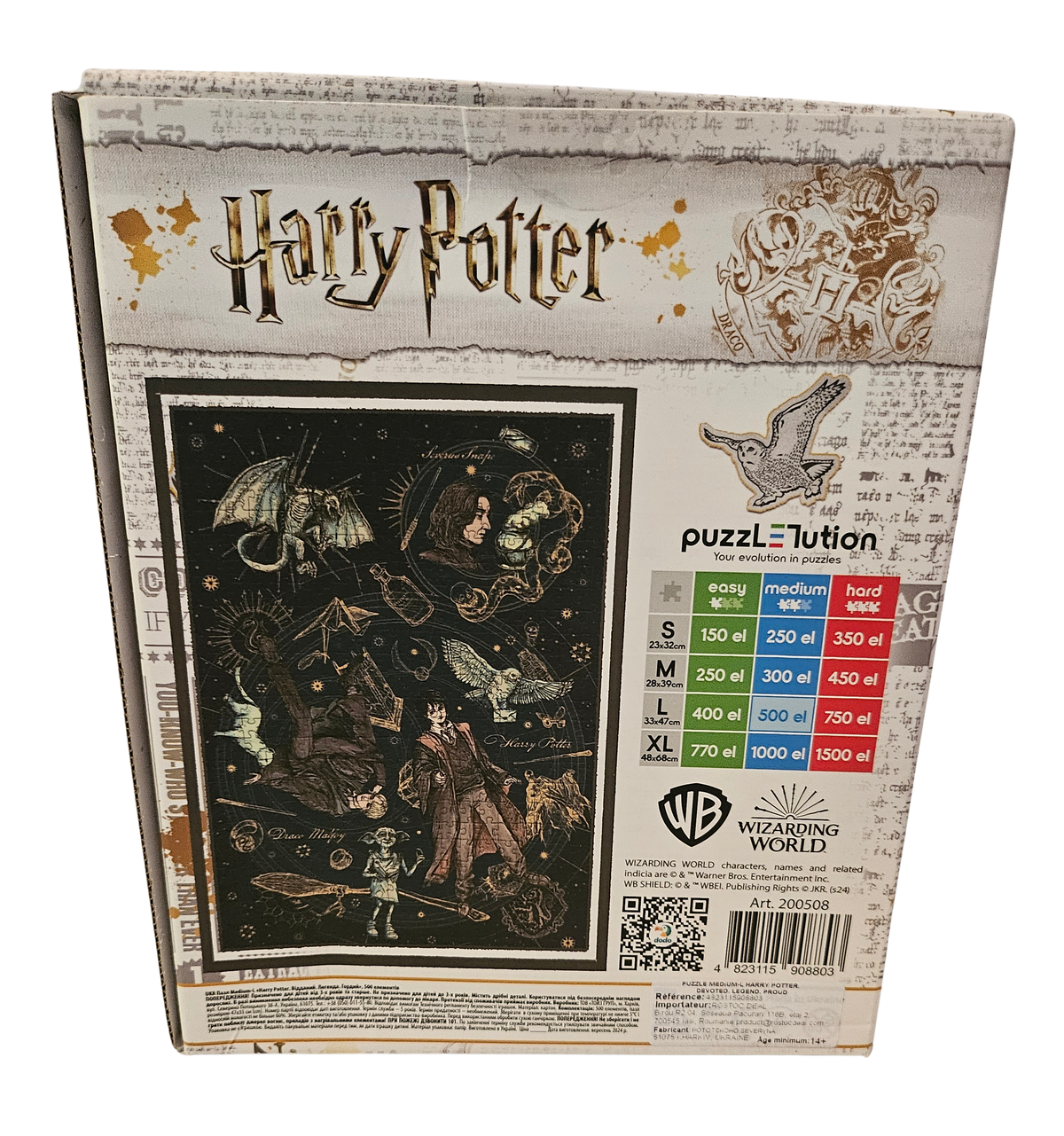Puzzle Harry Potter Wizarding World – 500 pièces – Puzzlution Dodo – Dès 14 ans