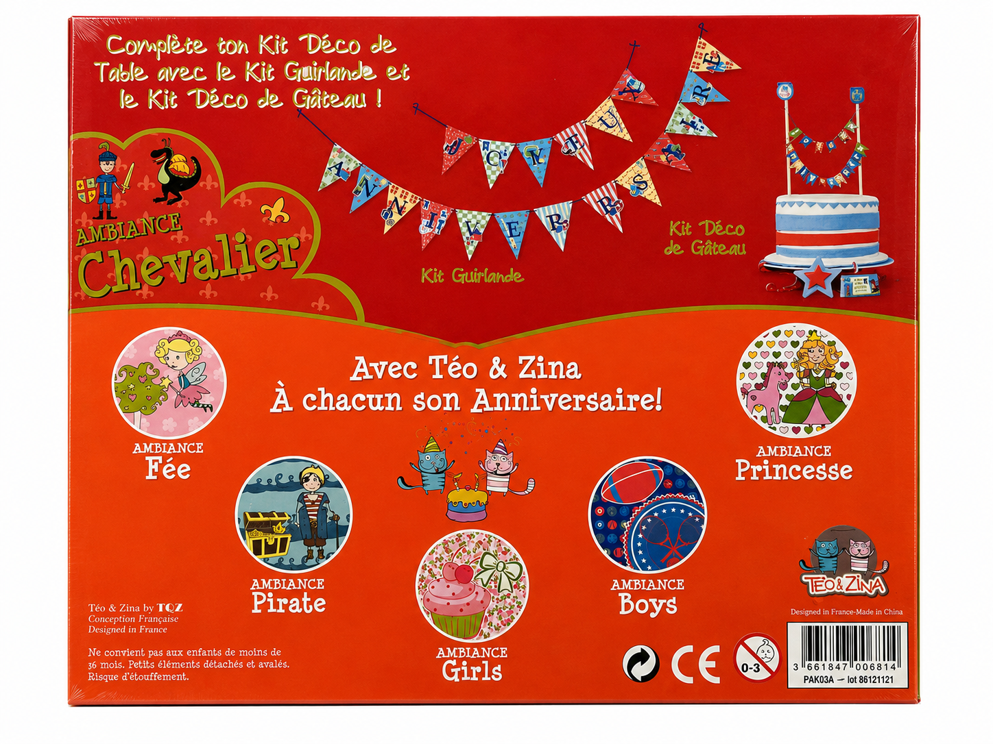 Kit décoration de table anniversaire – Ambiance Chevalier – Téo & Zina