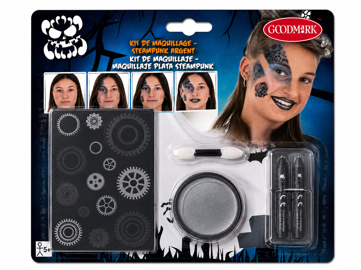 SILVER STEAMPUNK MAKEUP KIT